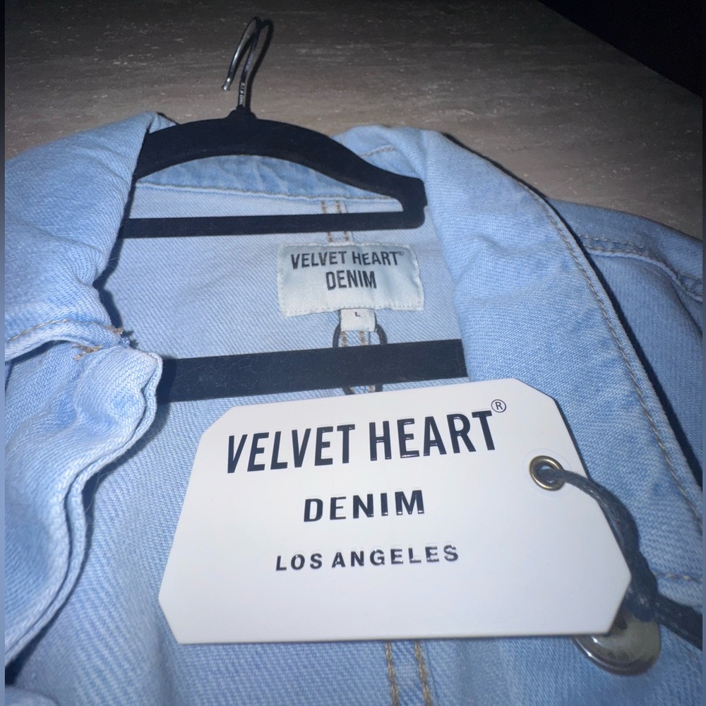Velvet Heart Sky Blue Denim Jacket - Picture 3 of 5